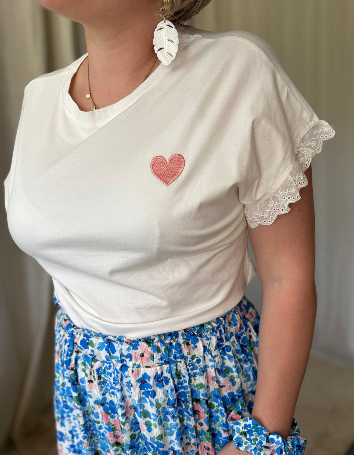 Tee-shirt CŒUR ROSE