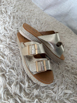 Mules dorée