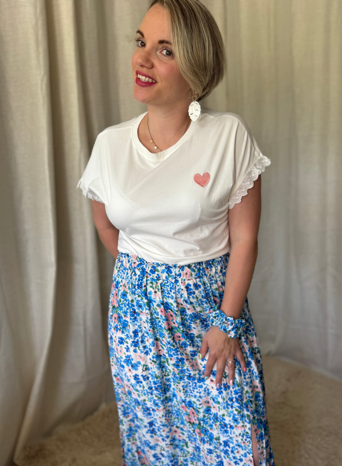 Tee-shirt CŒUR ROSE