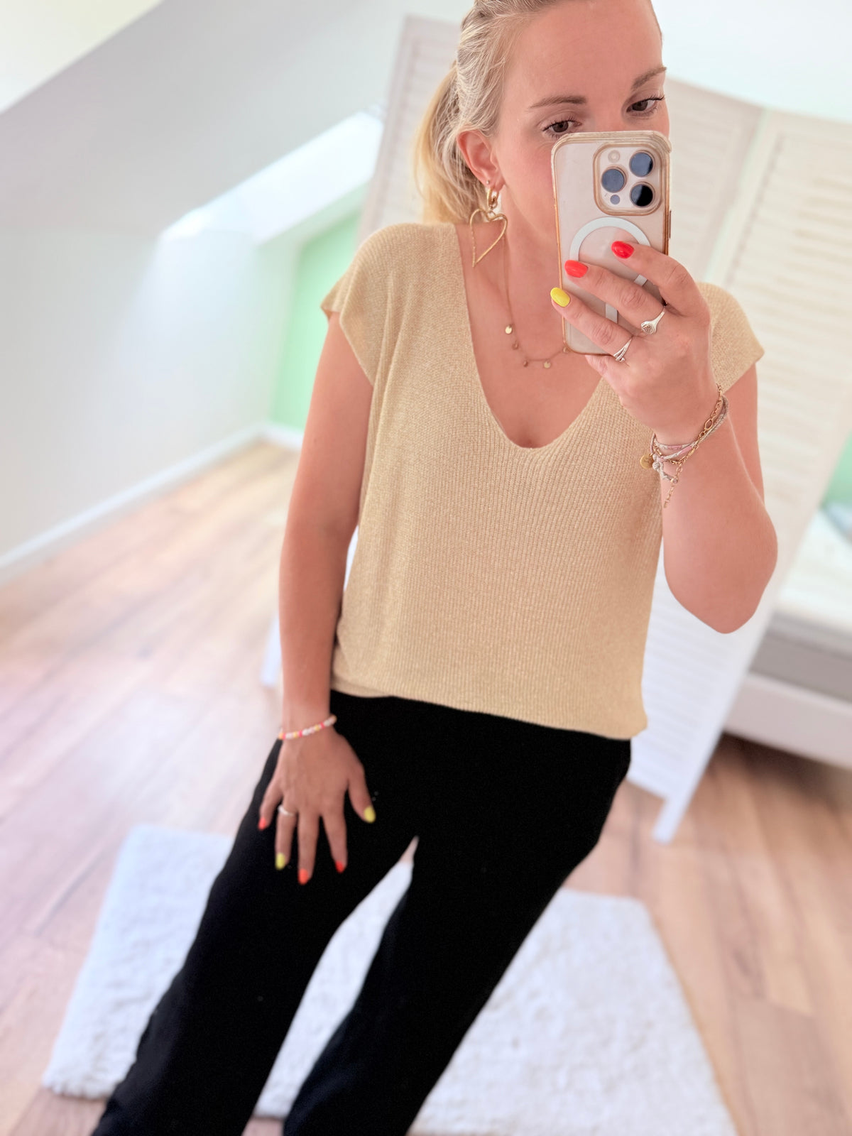 Top ZELIA doré