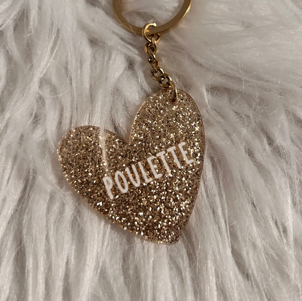 DOWAY Porte-clés Poule De La Ferme Cadeaux Poule Charms Pendentifs Pour Porte-clés De Voiture Cadeaux Pour Femme Filles (18 Acier Inoxydable Plaqué Or C