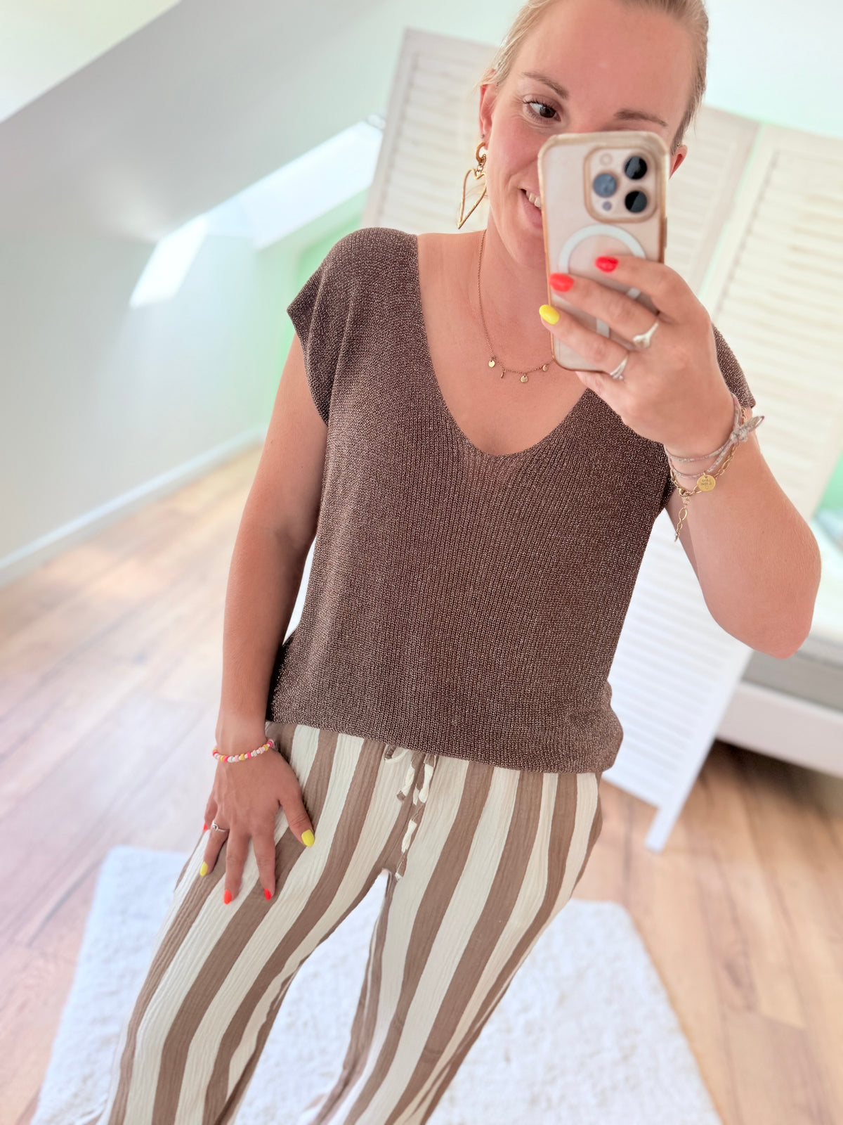 Top ZELIA marron