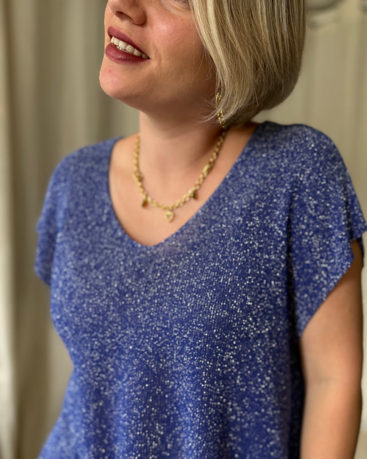 Top ZELIA bleu roi