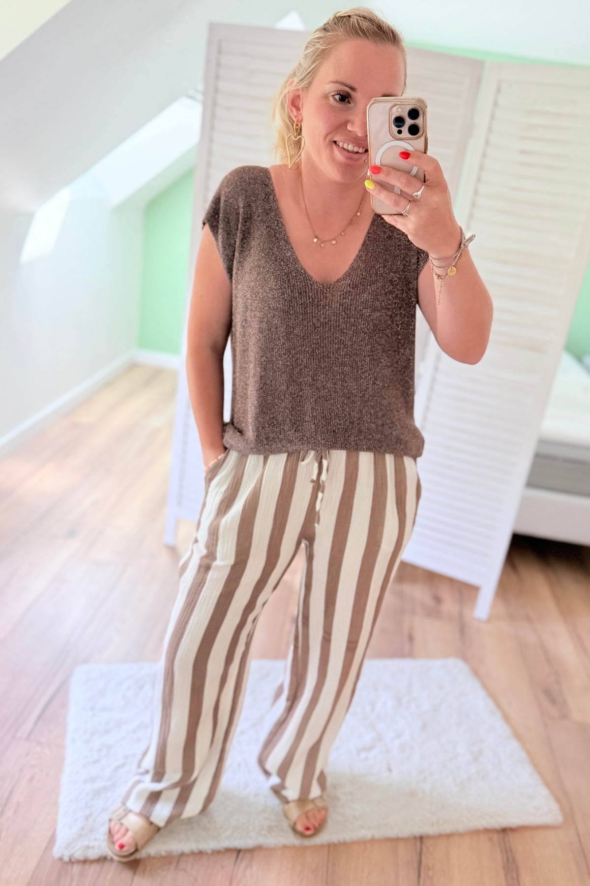 Top ZELIA marron